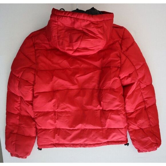 Aéropostale 2123-615 Women's Sz XS Red Remixed Down Quilted Hooded Puffer Jacket - Picture 7 of 7